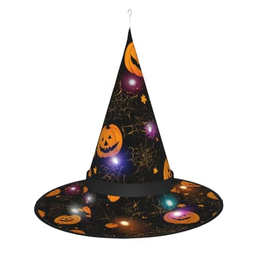 Hgvcse Halloween-Kürbis-Hexenhut, Party, LED-Kurzhut, Kostüm, Zubehör, Weihnachten, Geburtstag, faltbar, spitz Hgvcse Halloween-Kürbis-Hexenhut, Party, LED-Kurzhut, Kostüm, Zubehör, Weihnachten, Geburtstag, faltbar, spitz von Hgvcse