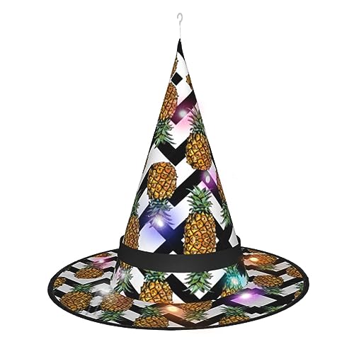 Hgvcse Halloween-Summer, Ananas-Hexenhut, Party, LED-Glockenform, Kostüm, Zubehör, Weihnachten, Geburtstag, faltbar, spitz Hgvcse Halloween-Summer, Ananas-Hexenhut, Party, LED-Glockenform, Kostüm, Zubehör, Weihnachten, Geburtstag, faltbar, spitz von Hgvcse