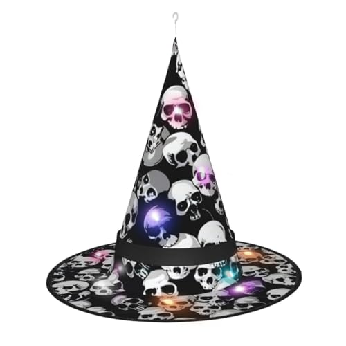 Hgvcse Halloweenblack Totenkopf Hexenhut Party Led Steeple Top Kostüm Zubehör Weihnachten Geburtstag Faltbar Spitz Hgvcse Halloweenblack Totenkopf Hexenhut Party Led Steeple Top Kostüm Zubehör Weihnachten Geburtstag Faltbar Spitz von Hgvcse