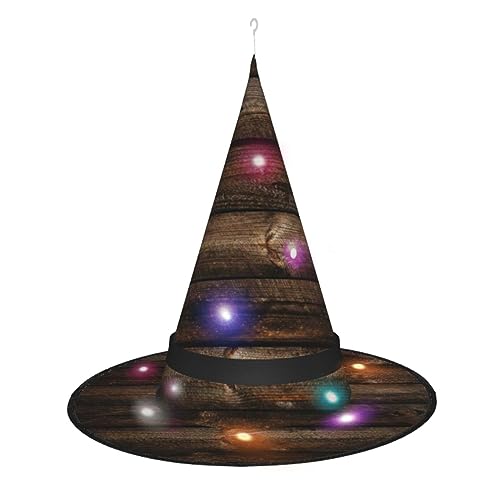Hgvcse Halloweenbrown Hexenhut aus Holz, für Party, LED-Turm, Kostüm, Zubehör, Weihnachten, Geburtstag, faltbar, spitz Hgvcse Halloweenbrown Hexenhut aus Holz, für Party, LED-Turm, Kostüm, Zubehör, Weihnachten, Geburtstag, faltbar, spitz von Hgvcse