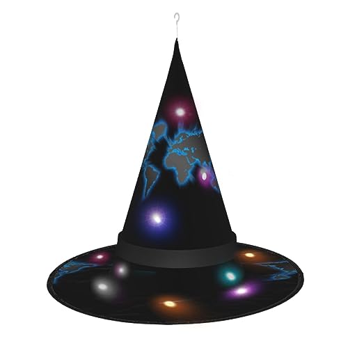 Hgvcse Halloweenworld Karte Hexenhut Party Led Steeple Top Kostüm Zubehör Weihnachten Geburtstag Faltbar Spitz von Hgvcse
