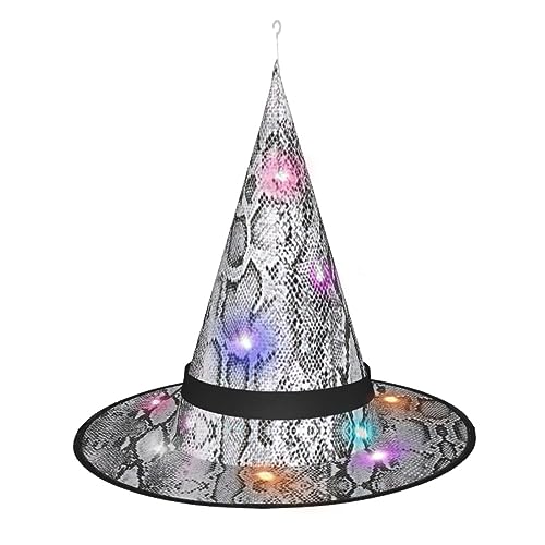 Hgvcse Hexenhut für Halloween, Schwarz und Weiß, für Party, LED-Kurm, Kostüm, Zubehör, Weihnachten, Geburtstag, faltbar, spitz Hgvcse Hexenhut für Halloween, Schwarz und Weiß, für Party, LED-Kurm, Kostüm, Zubehör, Weihnachten, Geburtstag, faltbar, spitz von Hgvcse