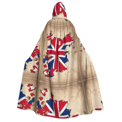 Uni Abstrakte georgische Flagge Map03 Kapuzenumhang Umhang Halloween Cosplay Kostüme Ritter Goth's seltsame Kleidung Robe von Hgvcse