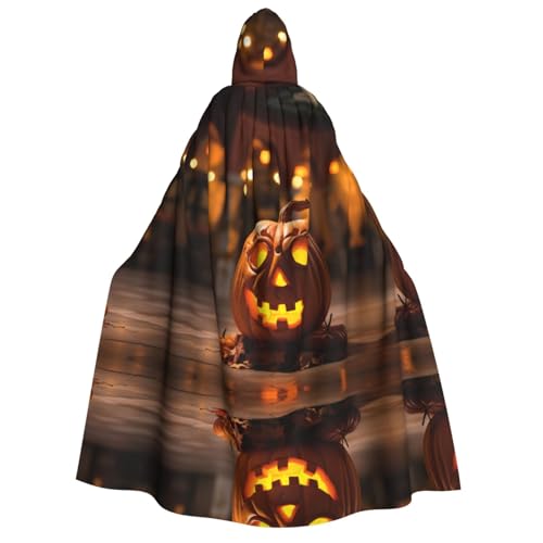 Uni Halloween Kürbis 2 Kapuzenumhang Umhang Halloween Cosplay Kostüme Ritter Goth's seltsame Kleidung Robe von Hgvcse