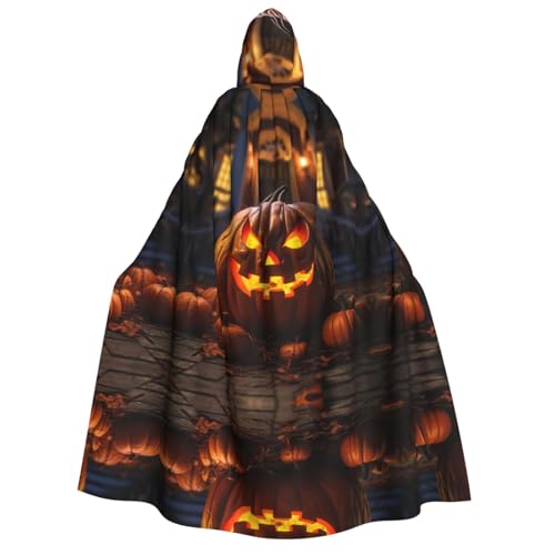 Uni Halloween Kürbis 3 Kapuzenumhang Umhang Halloween Cosplay Kostüme Ritter Goth's seltsame Kleidung Robe von Hgvcse