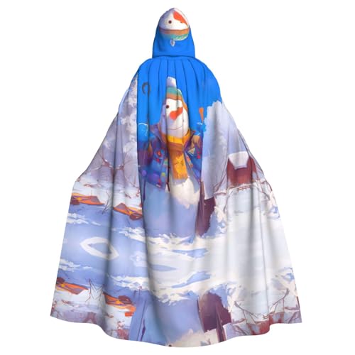 Uni Hardworking Schneemann Kapuzenumhang Umhang Halloween Cosplay Kostüme Ritter Goth's seltsame Kleidung Robe von Hgvcse