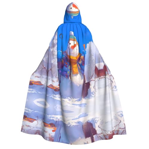 Uni Hardworking Schneemann Kapuzenumhang Umhang Halloween Cosplay Kostüme Ritter Goth's seltsame Kleidung Robe von Hgvcse