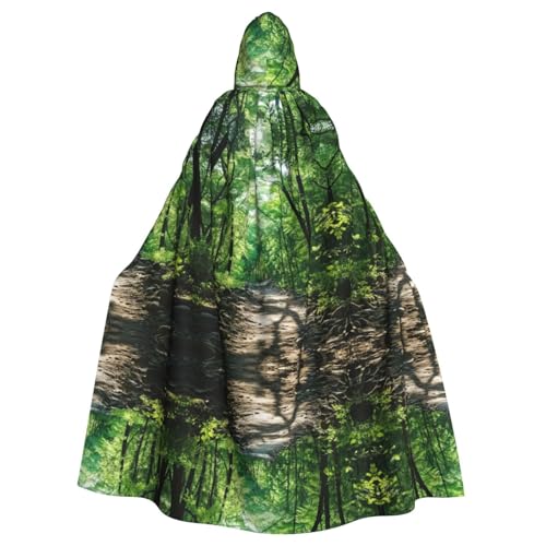 Uni Landschaftsbäume Kapuzenumhang Umhang Halloween Cosplay Kostüme Ritter Goth's seltsame Kleidung Robe von Hgvcse