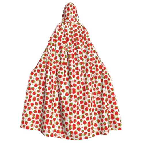 Uni Strawberry Kapuzenumhang Umhang Halloween Cosplay Kostüme Ritter Goth's seltsame Kleidung Robe von Hgvcse