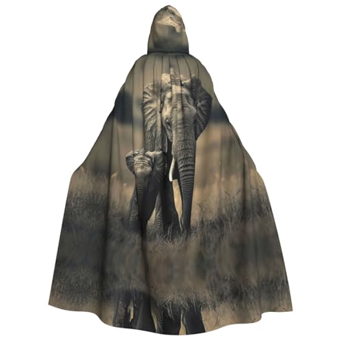 Uni Umhang mit Kapuze und Elefant für Halloween, Cosplay, Ritter, Goths, seltsame Kleidung von Hgvcse