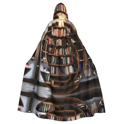 Uni witziger Umhang mit Kapuze und Bücherregal-Kollektion, Halloween, Cosplay, Ritter, Goths, seltsame Kleidung von Hgvcse