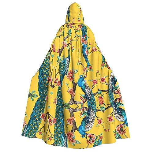Unisexbeautiful Pfau Kapuzenumhang Umhang Halloween Cosplay Kostüme Ritter Goth's seltsame Kleidung Robe von Hgvcse