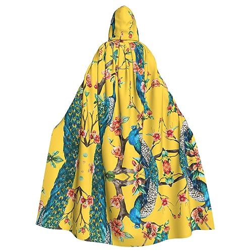 Unisexbeautiful Pfau Kapuzenumhang Umhang Halloween Cosplay Kostüme Ritter Goth's seltsame Kleidung Robe von Hgvcse