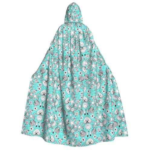 Unisexbeautiful Seestern Kapuzenumhang Umhang Halloween Cosplay Kostüme Ritter Goth's seltsame Kleidung Robe von Hgvcse