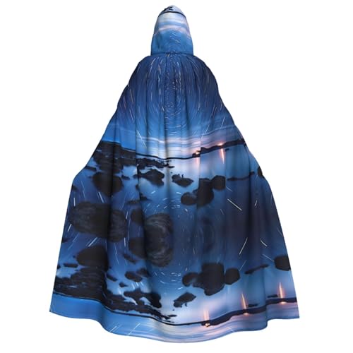 Unisexbright Stars Kapuzenumhang Umhang Halloween Cosplay Kostüme Ritter Goth's seltsame Kleidung Robe von Hgvcse