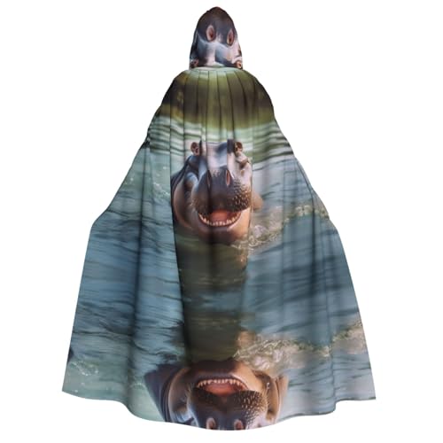 Unisexcute Hippo Kapuzenumhang Umhang Halloween Cosplay Kostüme Ritter Goth's seltsame Kleidung Robe von Hgvcse