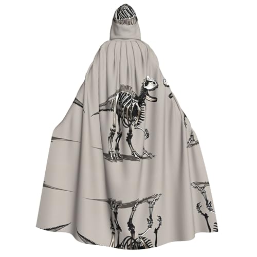 Unisexdinosaur Skelett04 Kapuzenumhang Umhang Halloween Cosplay Kostüme Ritter Goth's seltsame Kleidung Robe von Hgvcse