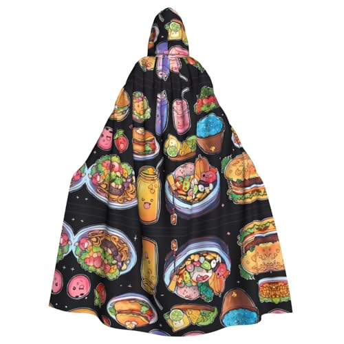 Unisexhealthy Food Kapuzenumhang Umhang Halloween Cosplay Kostüme Ritter Goth's seltsame Kleidung Robe von Hgvcse