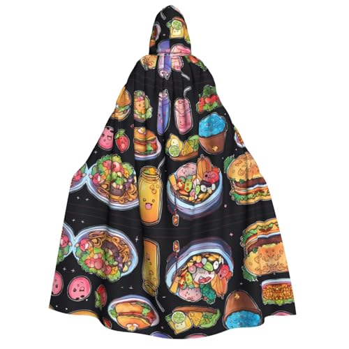 Unisexhealthy Food Kapuzenumhang Umhang Halloween Cosplay Kostüme Ritter Goth's seltsame Kleidung Robe von Hgvcse