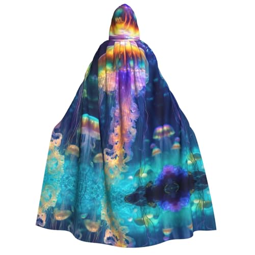 Unisexjellyfish Ocean Kapuzenumhang Umhang Halloween Cosplay Kostüme Ritter Goth's seltsame Kleidung Robe von Hgvcse