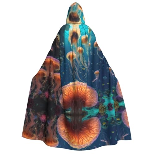 Unisexjellyfish Ocean Kapuzenumhang Umhang Halloween Cosplay Kostüme Ritter Goth's seltsame Kleidung Robe von Hgvcse