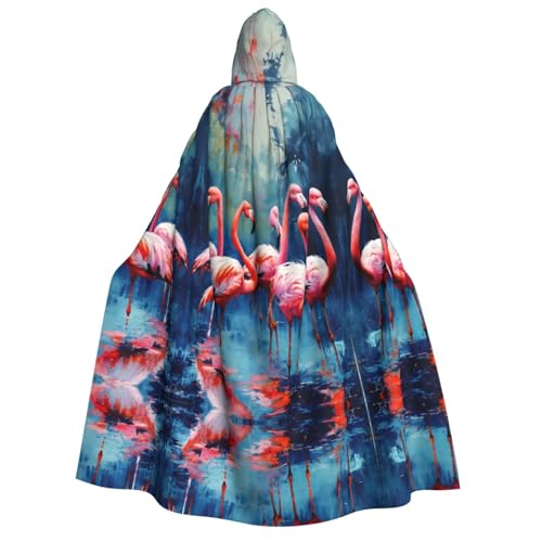 Unisexmany Flamingo-Malerei, Kapuzenumhang, Umhang, Halloween, Cosplay, Kostüme, Ritter, Goths, seltsame Kleidung Unisexmany Flamingo-Malerei, Kapuzenumhang, Umhang, Halloween, Cosplay, Kostüme, Ritter, Goths, seltsame Kleidung von Hgvcse