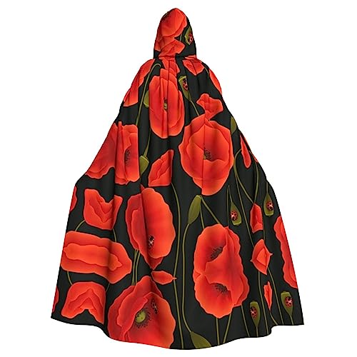Unisexpoppy Kapuzenumhang mit Blumenmuster, für Halloween, Cosplay, Ritter, Goths, seltsame Kleidung Unisexpoppy Kapuzenumhang mit Blumenmuster, für Halloween, Cosplay, Ritter, Goths, seltsame Kleidung von Hgvcse