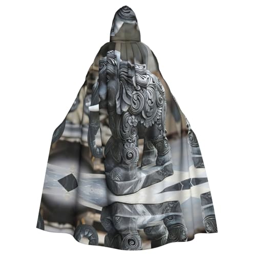 Unisexsculpture Elefanten-Umhang mit Kapuze, Umhang für Halloween, Cosplay, Ritter, Goths, seltsame Kleidung von Hgvcse