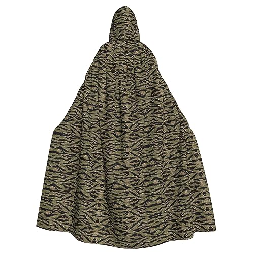 Unisextiger Kapuzenumhang mit Kapuze, gestreift, Camouflage, für Halloween, Cosplay, Ritter, Goths, seltsame Kleidung von Hgvcse