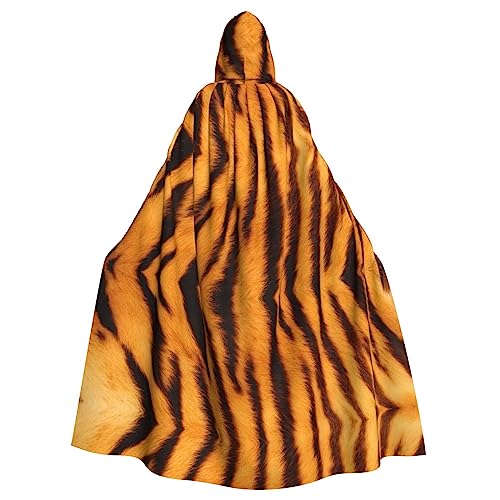 Unisextiger Kapuzenumhang mit Streifenmuster, Umhang für Halloween, Cosplay, Ritter, Goths, seltsame Kleidung von Hgvcse