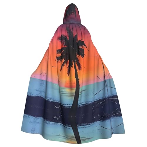 Unisextropical Sonnenuntergang Kapuzenumhang Umhang Halloween Cosplay Kostüme Ritter Goth's seltsame Kleidung Robe von Hgvcse