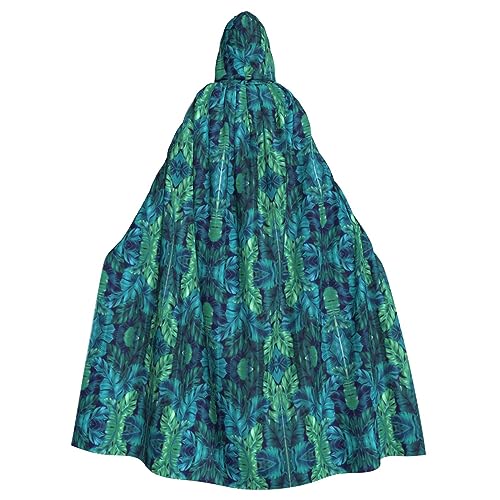 Unisextropische Palmenblätter Kapuzenumhang Umhang Halloween Cosplay Kostüme Ritter Goth's seltsame Kleidung Robe von Hgvcse