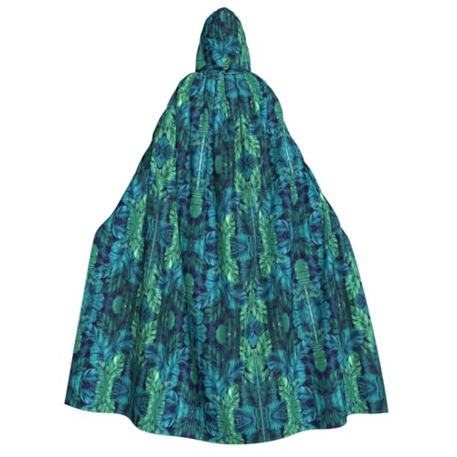 Unisextropische Palmenblätter Kapuzenumhang Umhang Halloween Cosplay Kostüme Ritter Goth's seltsame Kleidung Robe von Hgvcse