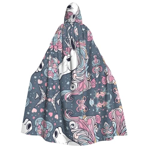 Unisexunicorn Design03 Kapuzenumhang Umhang Halloween Cosplay Kostüme Ritter Goth's seltsame Kleidung Robe von Hgvcse