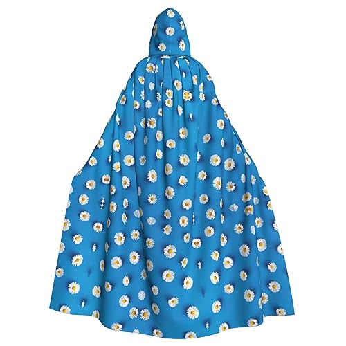 Unisexweißer Umhang mit Kapuze und Gänseblümchen, für Halloween, Cosplay, Ritter, Goths, seltsame Kleidung Unisexweißer Umhang mit Kapuze und Gänseblümchen, für Halloween, Cosplay, Ritter, Goths, seltsame Kleidung von Hgvcse