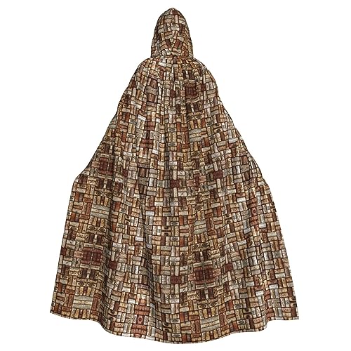 Unisexwine Kork Kapuzenumhang Umhang Halloween Cosplay Kostüme Ritter Goth's seltsame Kleidung Robe von Hgvcse