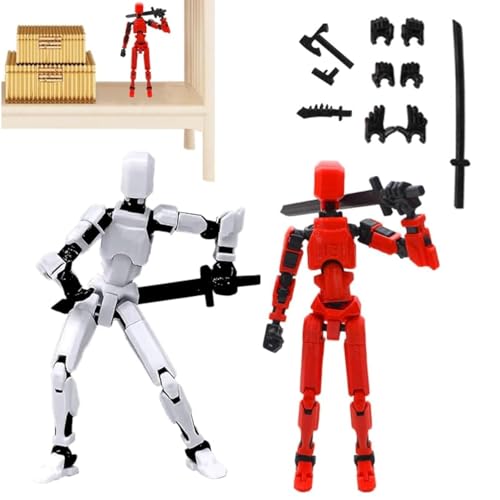 2 Pcs 3D gedruckter Multi Jointed Movable 13 Articulated Robot vollständigen Gelenk Actionfiguren Multi Jointed Moving Robot T13 Actionfiguren mit mehreren Gelenken mit 4 Waffen 3 Gesten ( Weiß, Rot) 2 Pcs 3D gedruckter Multi Jointed Movable 13 Articulated Robot vollständigen Gelenk Actionfiguren Multi Jointed Moving Robot T13 Actionfiguren mit mehreren Gelenken mit 4 Waffen 3 Gesten ( Weiß, Rot) von HhBdy