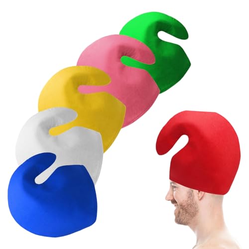 HhBdy Elfenhut, Weihnachtsmannmützen-Set, bunte Zwergenmütze, Zwergmütze, Vliesmaterial, trauflos, Weihnachtsfeier, Zwerg, Kostüm, Zubehör für Geburtstag, Halloween, Cosplay, Party, 6 Stück HhBdy Elfenhut, Weihnachtsmannmützen-Set, bunte Zwergenmütze, Zwergmütze, Vliesmaterial, trauflos, Weihnachtsfeier, Zwerg, Kostüm, Zubehör für Geburtstag, Halloween, Cosplay, Party, 6 Stück von HhBdy