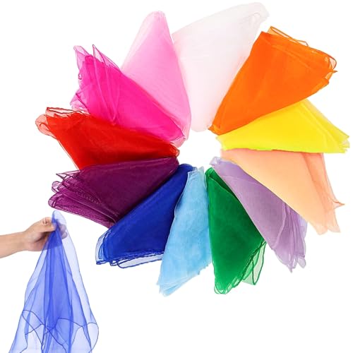 Hhaoysogd 12 Stück Jongliertücher, 60 x 60cm Bunte Tücher, Chiffontücher Gymnastiktücher, Tanz Tücher, Seidentücher für Kindergarten Kindershow Sensorisches Jonglieren Tanzen Zirkus, Spieltücher Hhaoysogd 12 Stück Jongliertücher, 60 x 60cm Bunte Tücher, Chiffontücher Gymnastiktücher, Tanz Tücher, Seidentücher für Kindergarten Kindershow Sensorisches Jonglieren Tanzen Zirkus, Spieltücher von Hhaoysogd