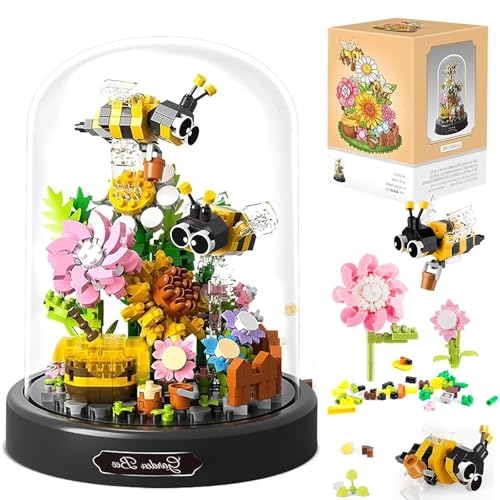 Hhaoysogd Biene Blumen Micro Mini Baustein Set, 588 Teile Blumenstrauß Baustein Set mit Staubdichte Kuppel und Sockel, DIY Insektenblumen Künstliche Blumen Bausteine für Kinder ab 6 Jahren Erwachsene Hhaoysogd Biene Blumen Micro Mini Baustein Set, 588 Teile Blumenstrauß Baustein Set mit Staubdichte Kuppel und Sockel, DIY Insektenblumen Künstliche Blumen Bausteine für Kinder ab 6 Jahren Erwachsene von Hhaoysogd