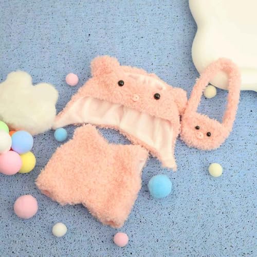 HiOKOU Kleidung für Labubu, 17 cm, Zubehör, Anzug, niedliche Kleidung für Labubu-Verkleidungen, Tierstil-Outfits (Schwein) von HiOKOU