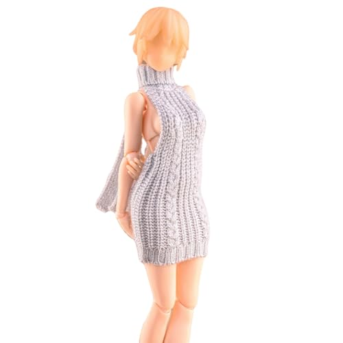 HiPlay 1/12 Puppenpullover Offene Brust und Rücken Graue Farbe für Actionfiguren von HiPlay