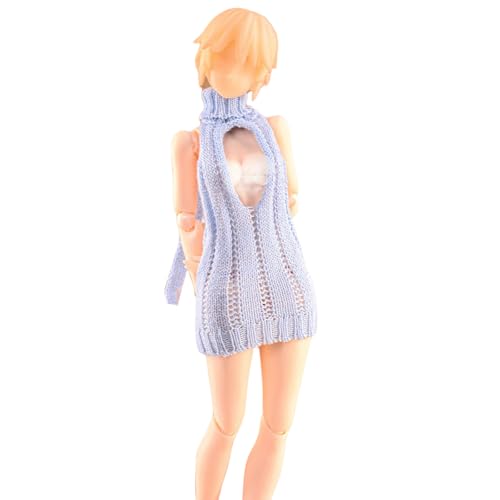 HiPlay 1/12 Puppenpullover Offene Brust und Rücken Hellblau Für Actionfiguren von HiPlay