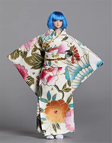 HiPlay 1/12 Scale Figure Doll Clothes, Japanese Kimono Dress, Outfit Costume for 6 inch Female Action Figure Phicen/TBLeague CM095(F) von HiPlay