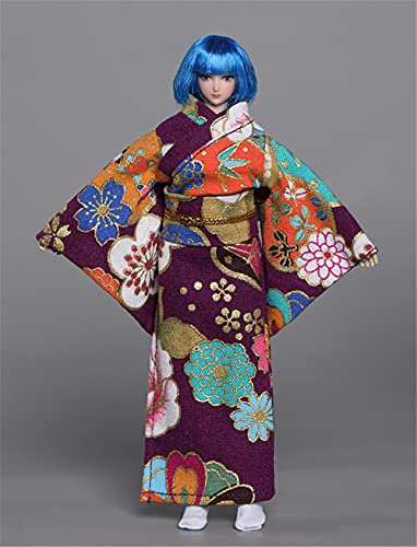 HiPlay 1/12 Scale Figure Doll Clothes, Japanese Kimono Dress, Outfit Costume for 6 inch Female Action Figure Phicen/TBLeague CM095(G) von HiPlay