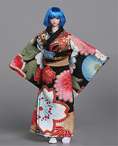 HiPlay 1/12 Scale Figure Doll Clothes, Japanese Kimono Dress, Outfit Costume for 6 inch Female Action Figure Phicen/TBLeague CM095(H) von HiPlay