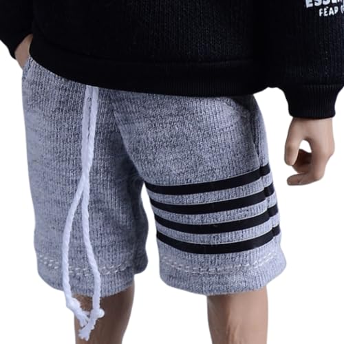 HiPlay 1/12 Scale Figure Doll Clothes: Gray Striped Shorts for 6-inch Collectible Action Figure AT202208B4 von HiPlay