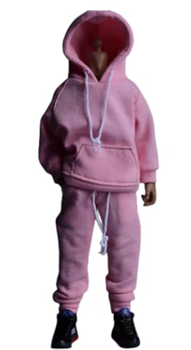 HiPlay 1/12 Scale Figure Doll Clothes: Pink Set Hoodies and Pants for 6-inch Collectible Action Figure AT202201B von HiPlay