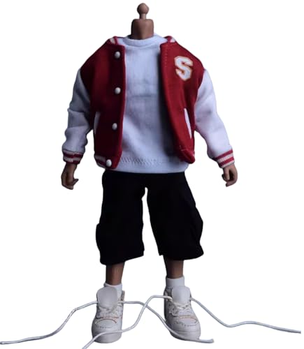 HiPlay 1/12 Scale Figure Doll Clothes: Red Baseball Coat for 6-inch Collectible Action Figure (Red) von HiPlay