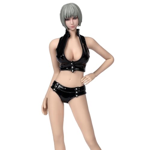 HiPlay 1/6 Damen Schwarzes Lederweste + Lederhosen Set Puppenkleidung Zubehör für 12-Zoll Actionfigur von HiPlay